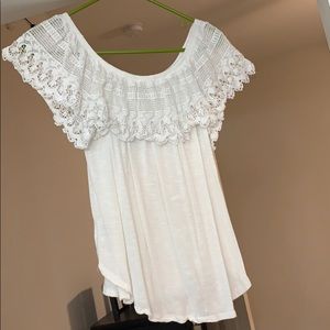 white off the shoulder top